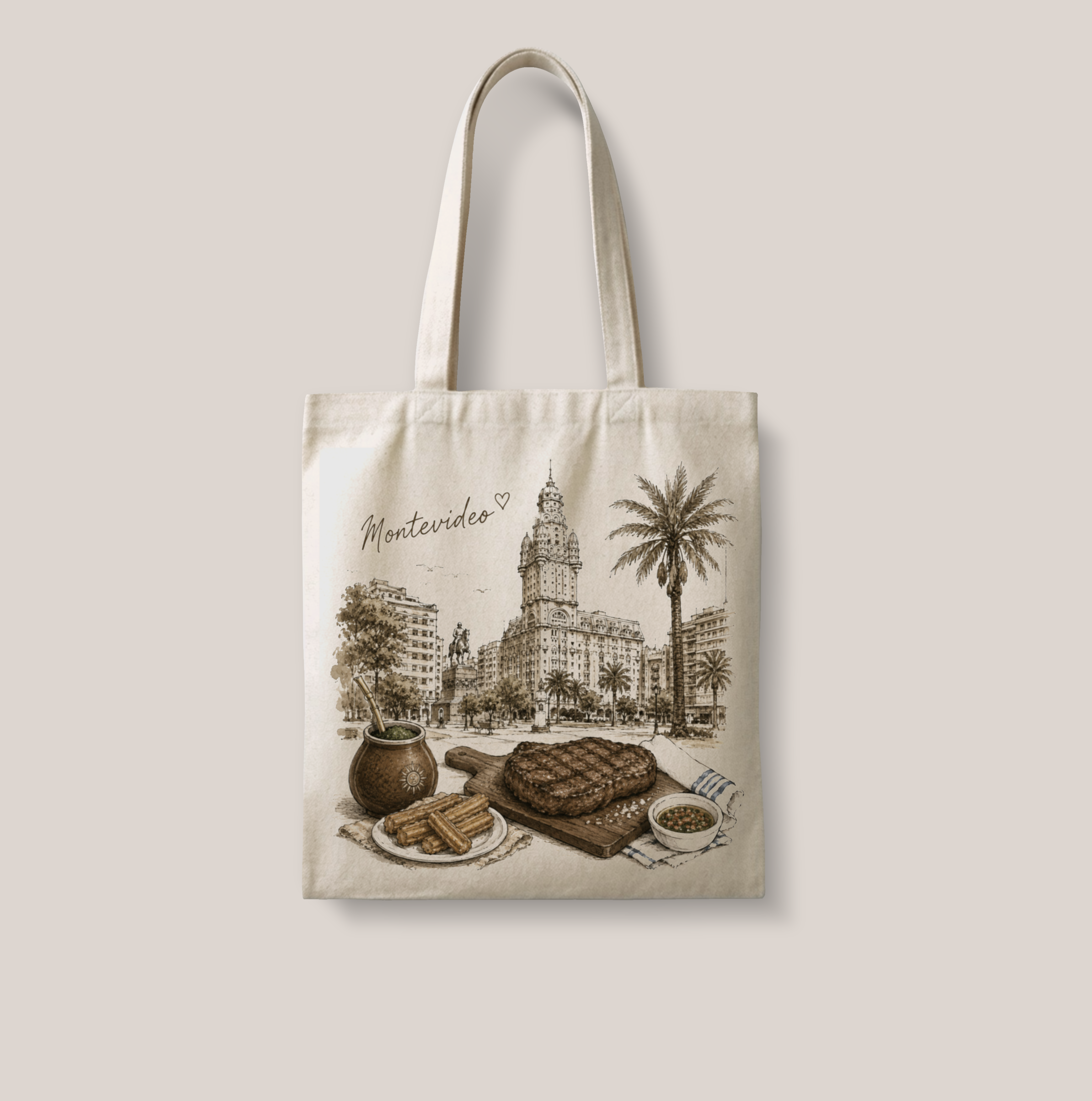 Tote bag de lienzo Montevideo