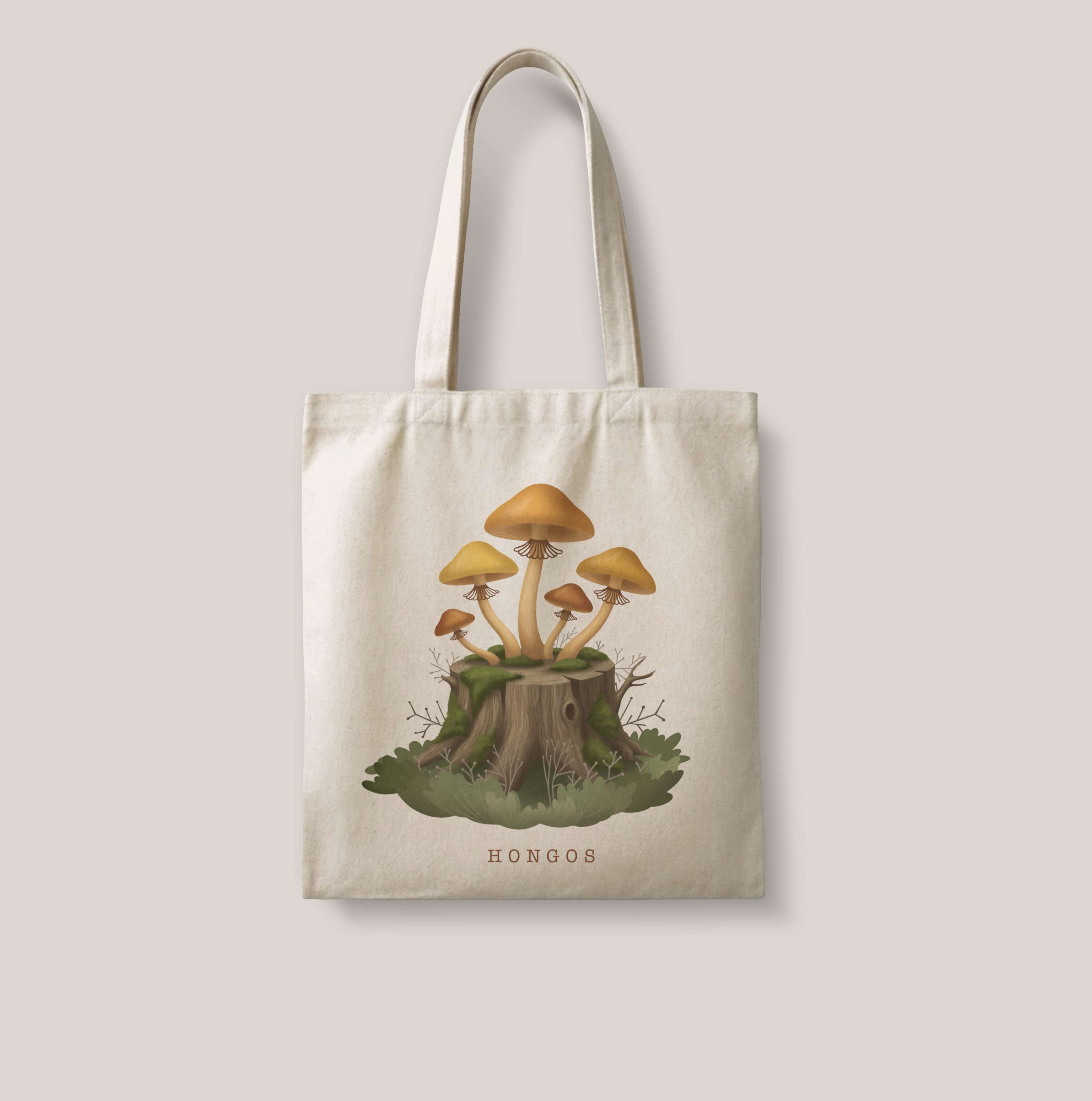 Tote bag de lienzo Setas