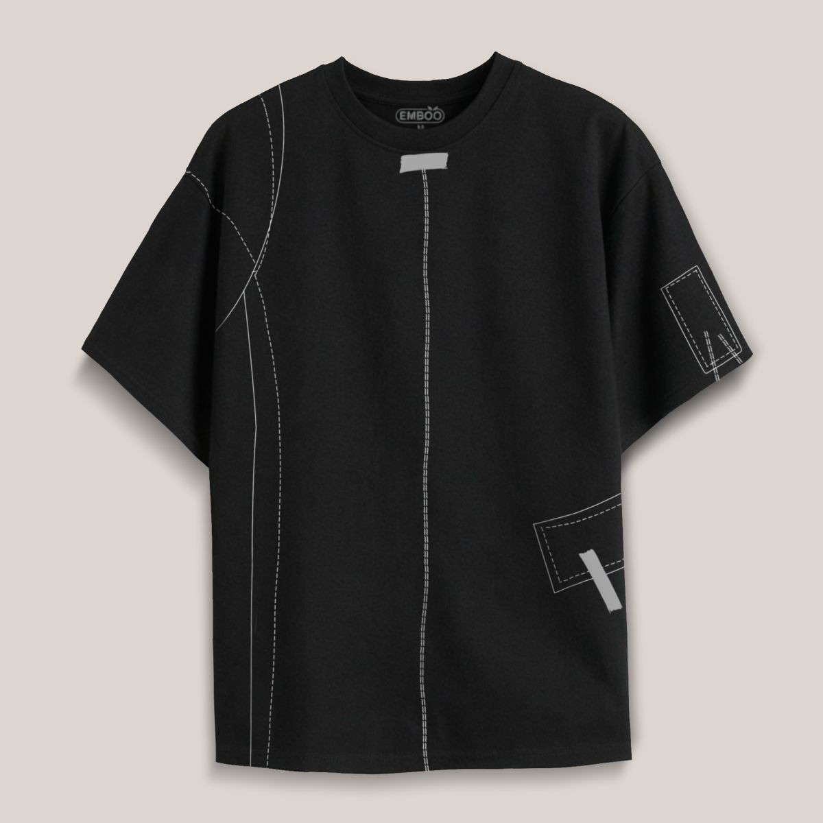camiseta_patrón_2_negro_1